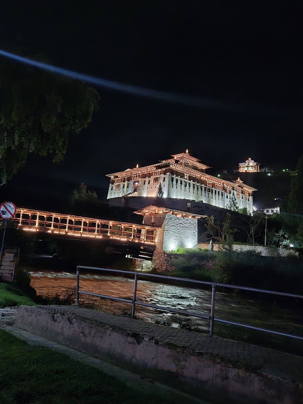 Paro Dzong at night
