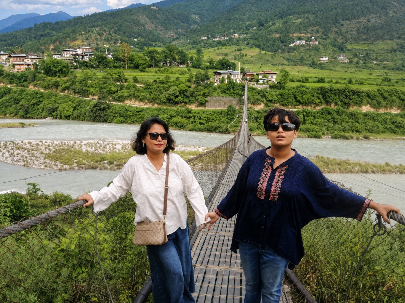 Couple travelling in Bhutan